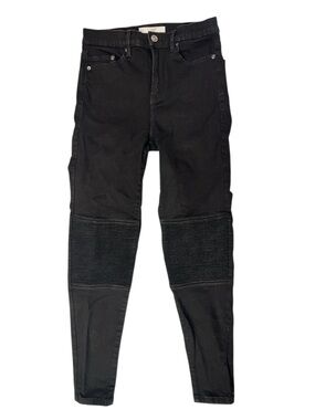 Dynamite Kate moto style ribbed knee skinny jeans
